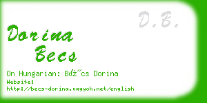 dorina becs business card